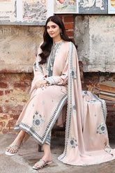 Cozy yet classy — beige embroidered suit from Cross Stitch Pakistan.